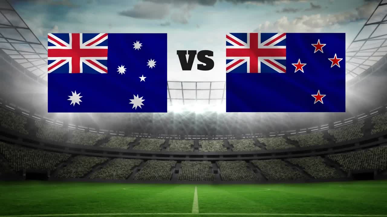 campo de fútbol animado con video de luces