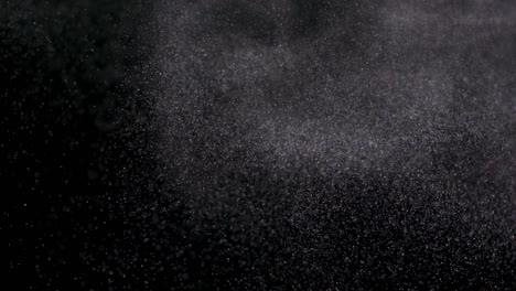 powder isolated on black background