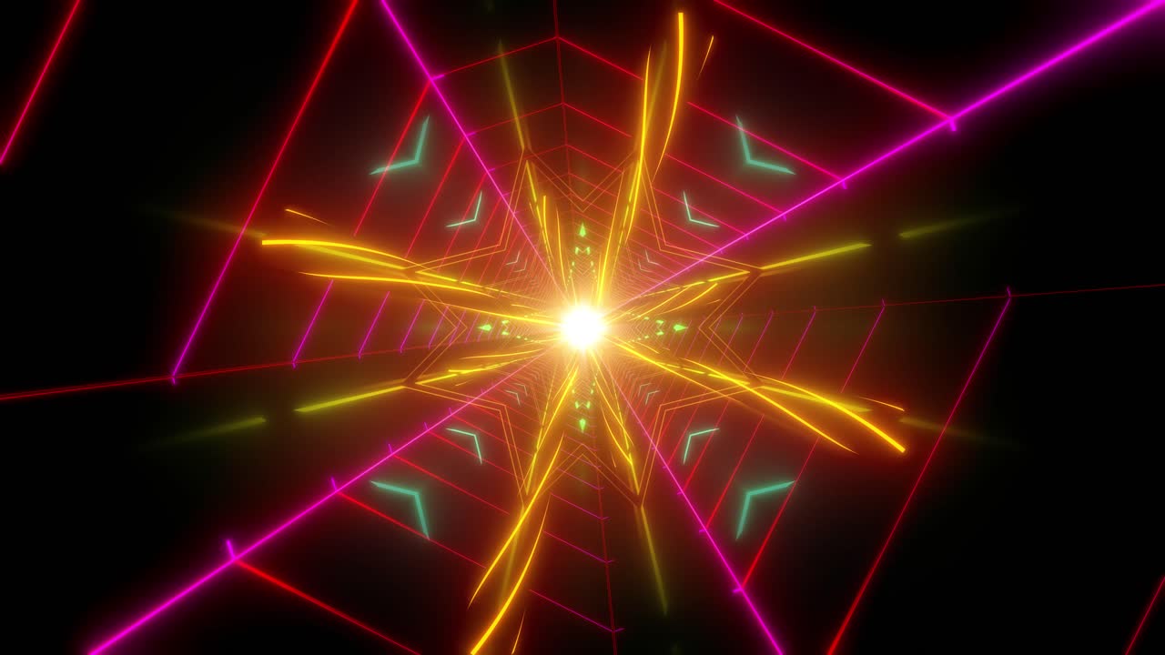 immagini astratte di tunnel al neon