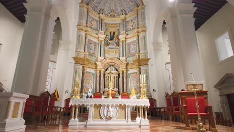 grand altar in the historic metropolitan cathedral, casco viejo, panama city