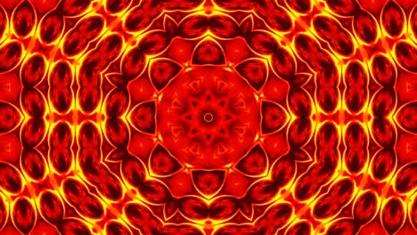 hermoso color rojo abstracto caleidoscopio que brilla, una luz radiante que regula los movimientos sutiles