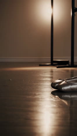 ballet shoes in a dance studio