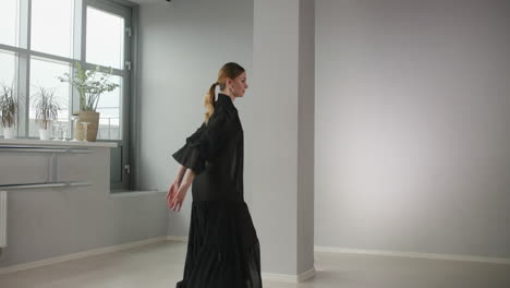 woman dancing in a studio