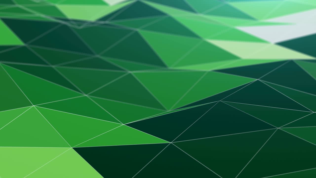 Animazione astratta poligono verde 4K