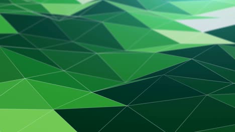 animación de polígono verde abstracto en 4k