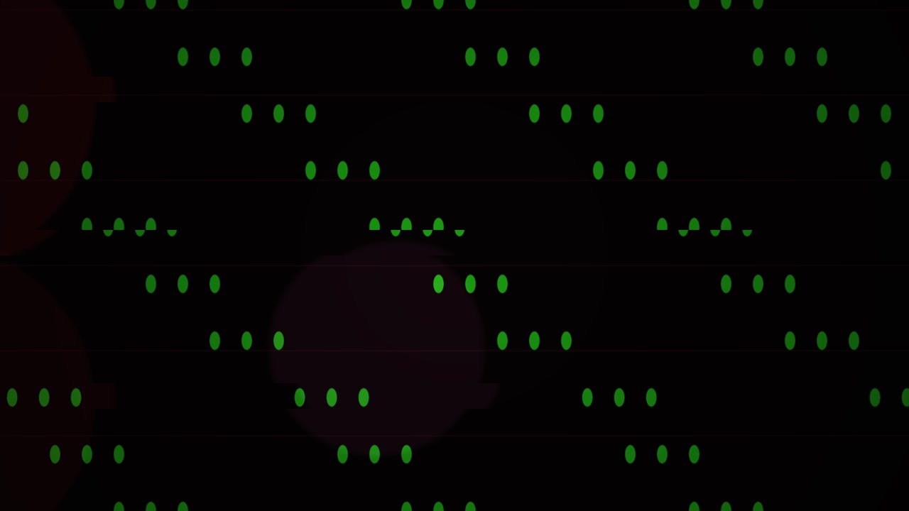 Animated Green Data Pattern with Subtle Bokeh Effect