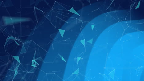 animation of constellations over navy background with blue waves
