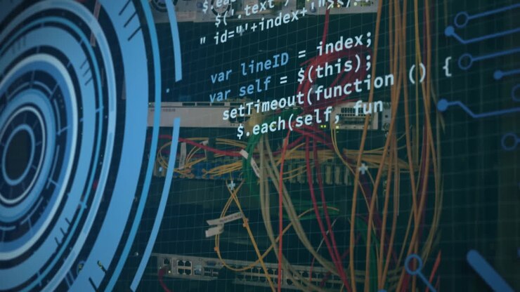 Animation of data processing with scope scanning over computer servers