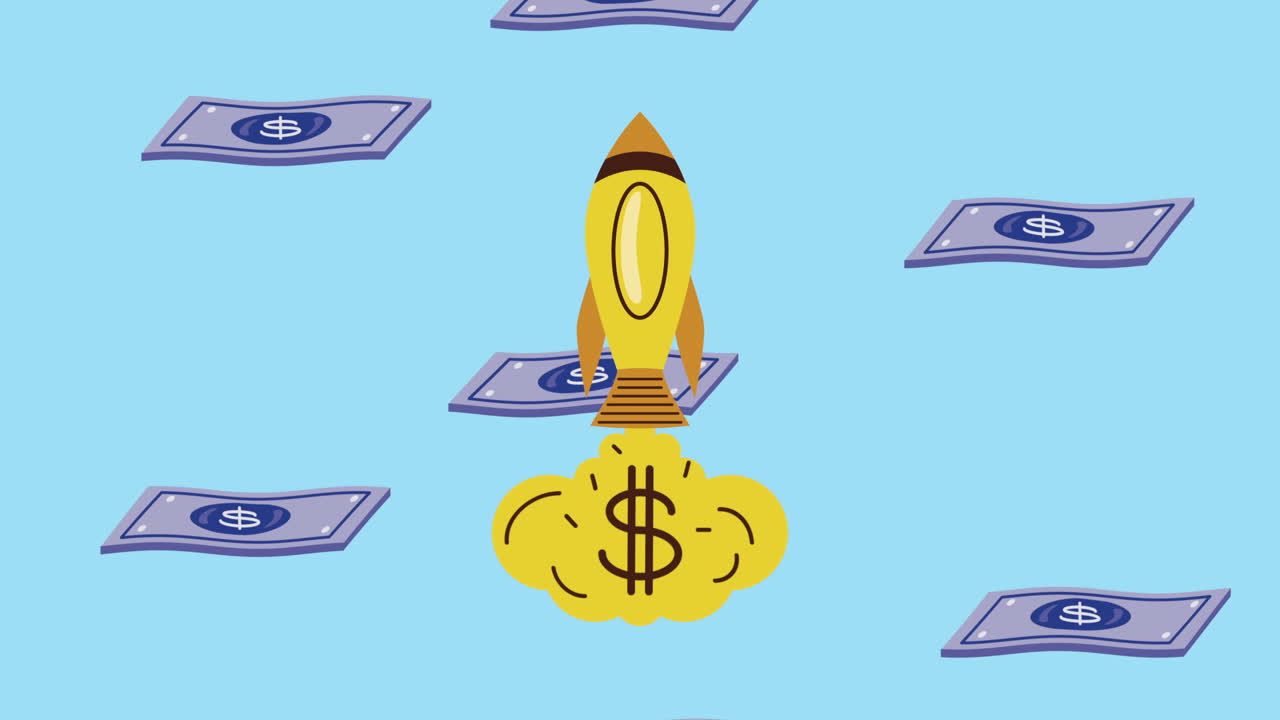 banconote denaro dollari animazione finanziaria