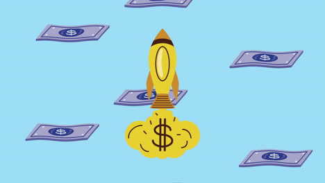 facturas dinero dólares animación financiera