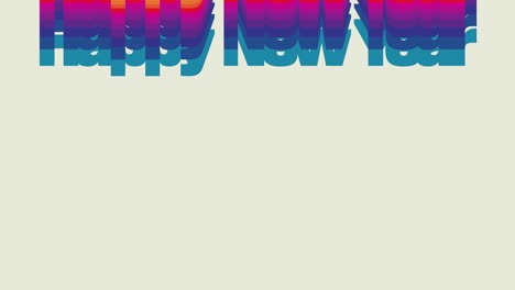 una tarjeta de felicitación de año nuevo funky retro minimalista.