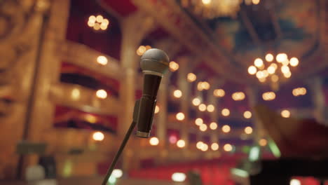 microphone on stage in opera house