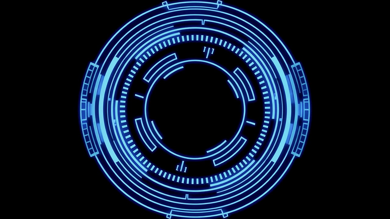 Animated Blue Futuristic HUD Target Scanner Interface