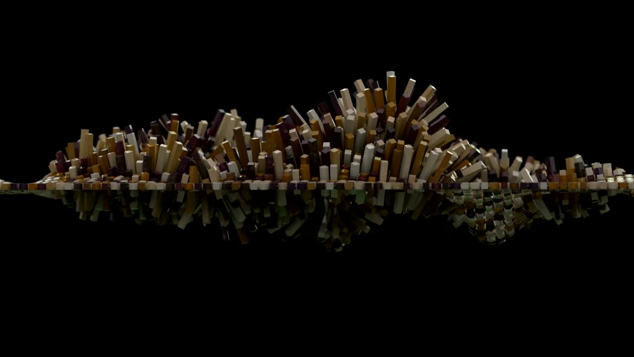 4k 추상적인 큐빅 메쉬