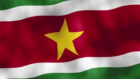 surinamese flag waving in the wind