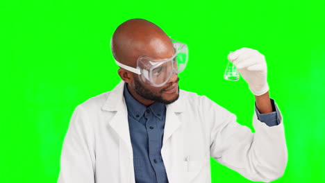 Green-screen-science,-test-tube