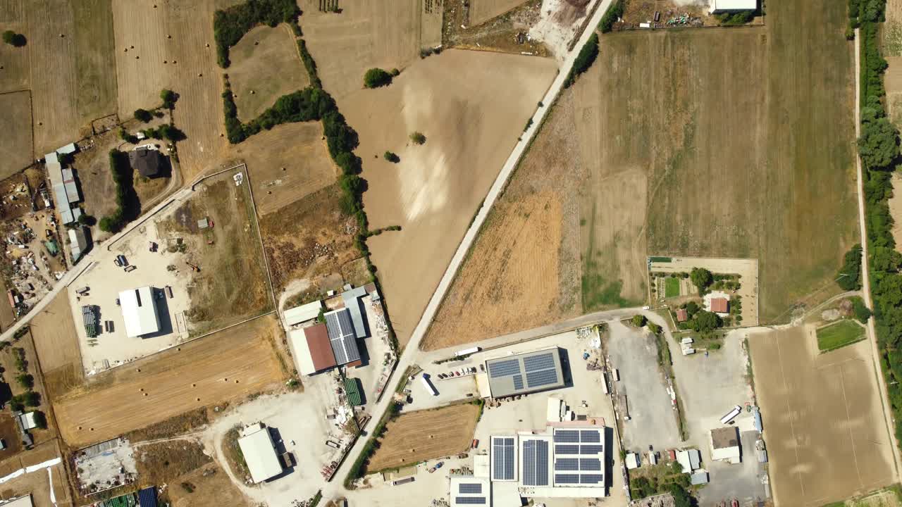 vista aérea de los campos agrícolas
