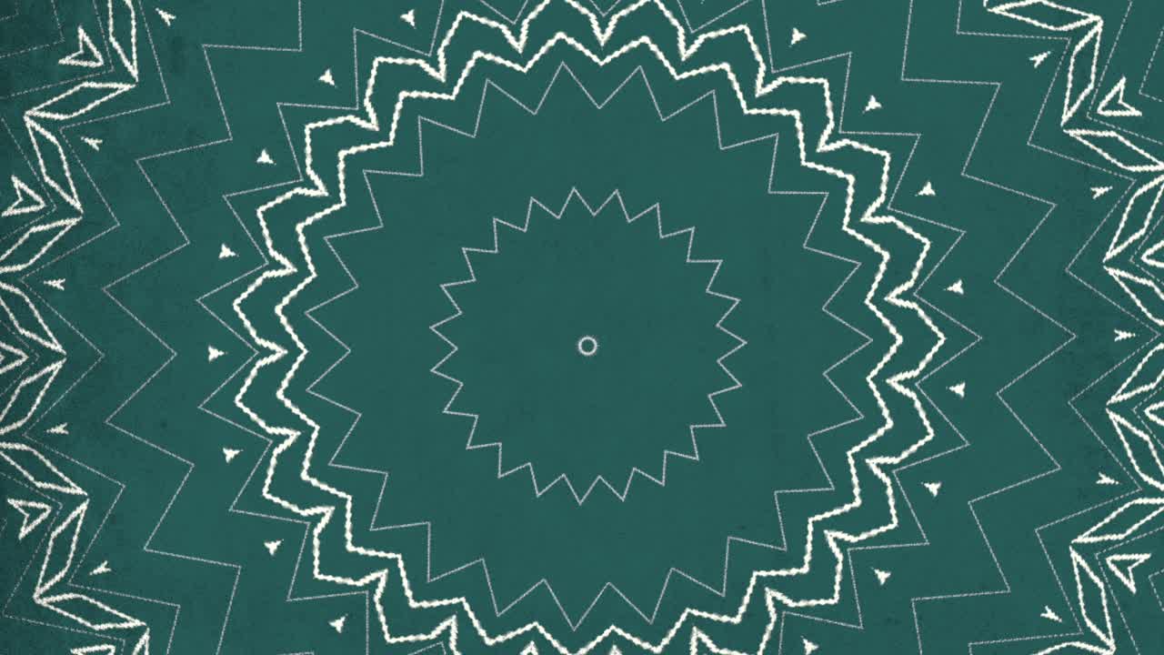 A visually striking pattern composed of blue and white geometric shapes arranged in a circular formation, with each shape overlapping the next, creating a harmonious visual effect