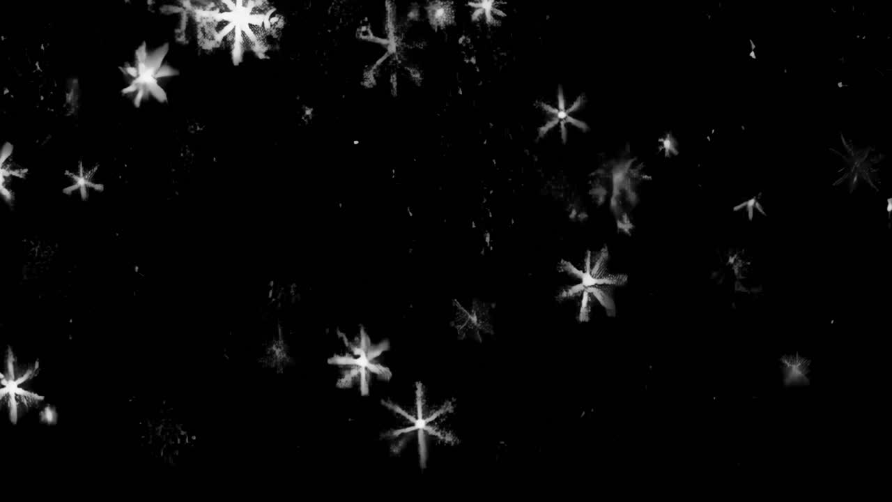 Snøflak som faller, animert overlay, transparent 4K-video, alfakanal, ProRes 4444