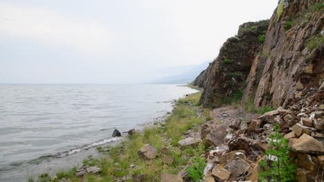 the shore of lake baikal