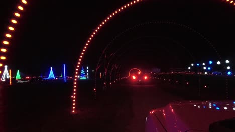 a dazzling magical drive through the tunnel of christmas lights