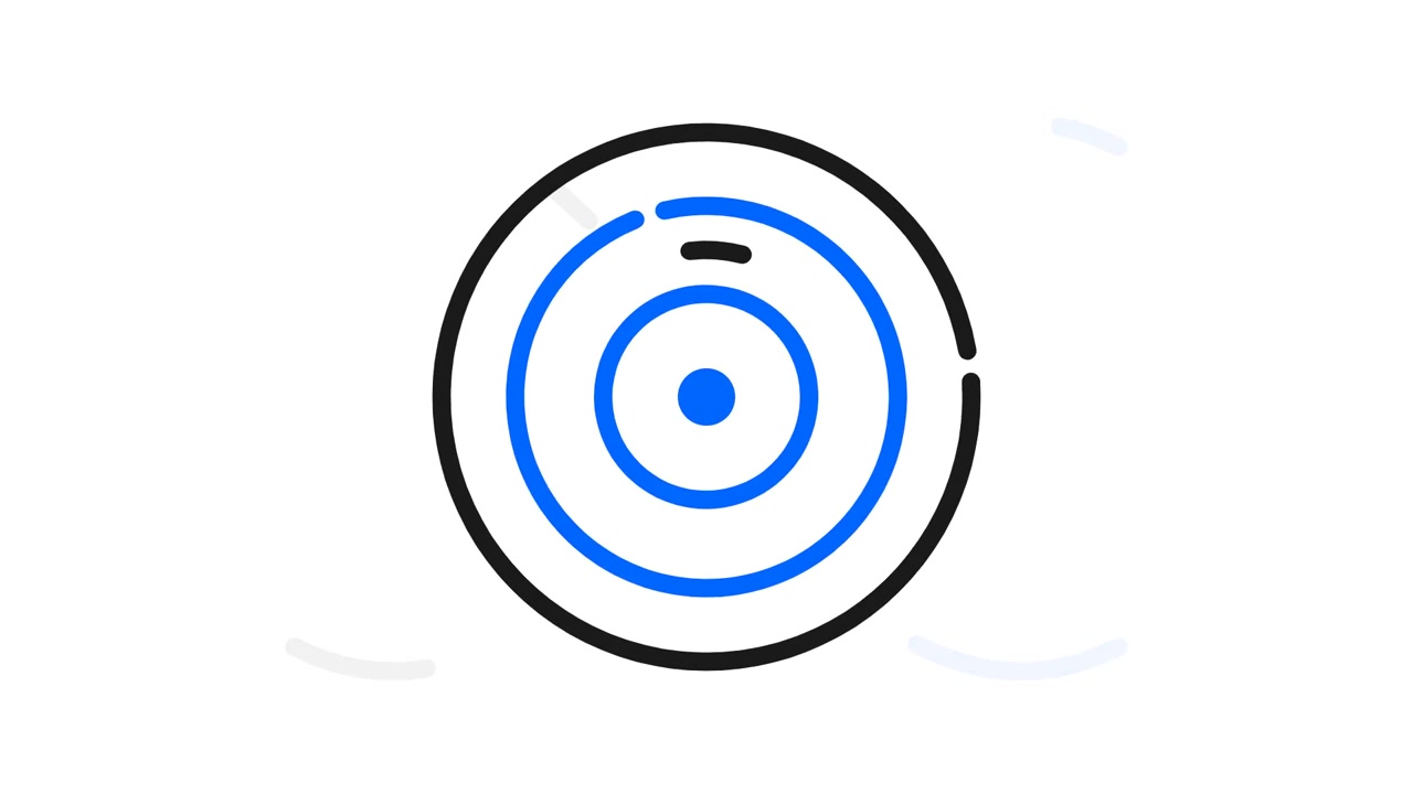 Abstract Minimalist Animation of Concentric Circles and Lines