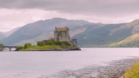 old scottish castle on a lake