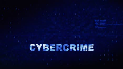 cybercrime warning sign on digital background