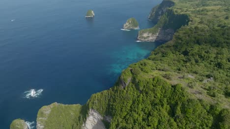 cliff filmed with a drone, indonesia