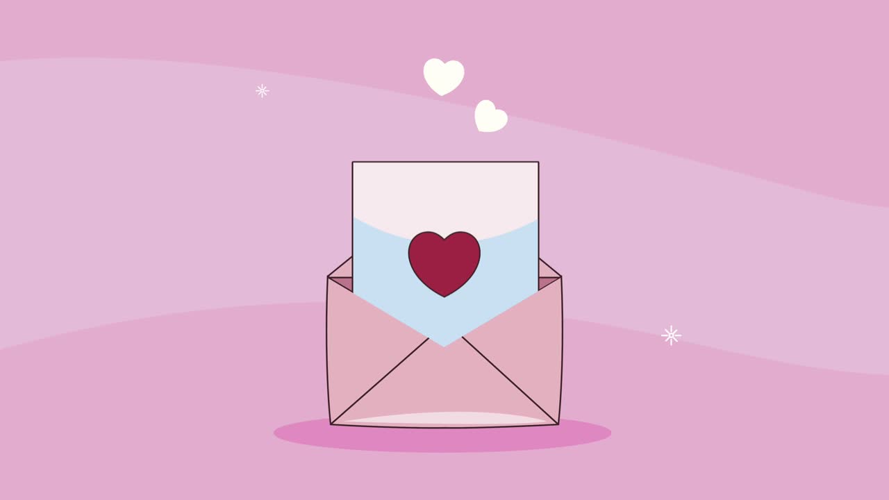 el corazón en la animación de la carta