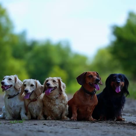happy dog on nature
