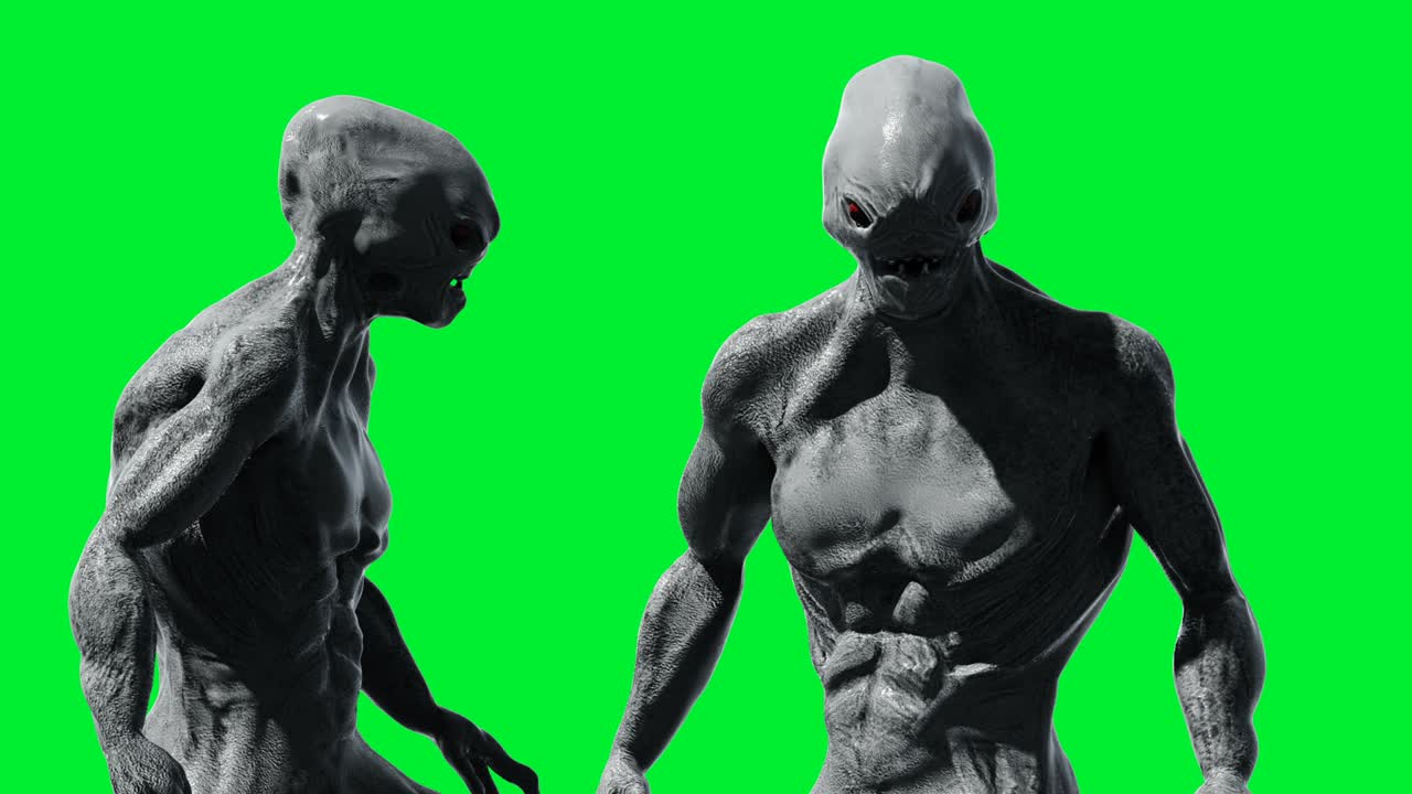 무서운 괴물 애니메이션, 물리적, 모션, 흐릿한, 현실적인 4k 애니메이션, 그린 스크린