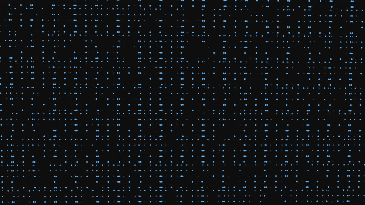 завораживающий рисунок сетки из голубых точек на черном фоне