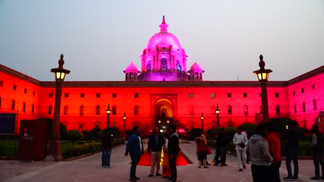 beautiful evening view of rashtrapati bhavan