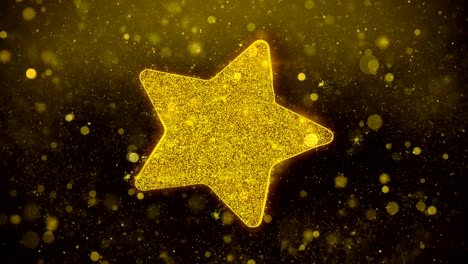 el icono de la estrella es el brillo dorado de las partículas de brillo.
