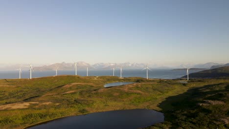 drone shot taken on vannoya island taken on norway island