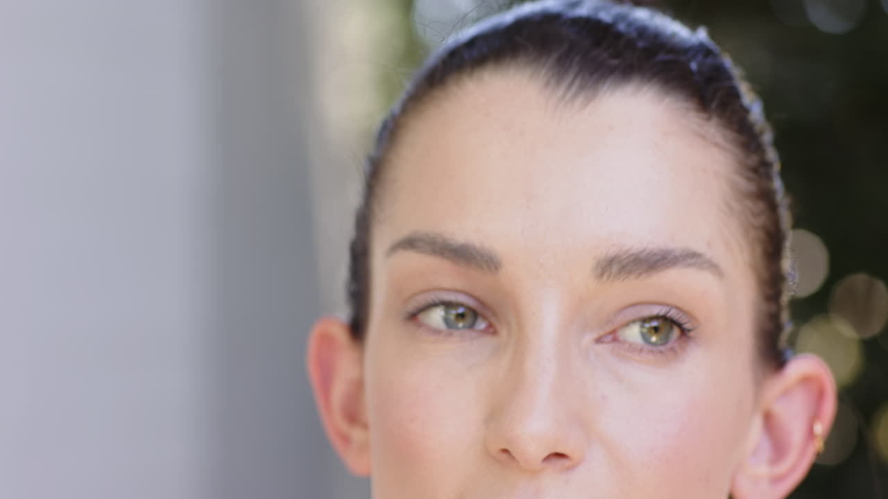 Relaxing by pool, woman enjoying serene moment, gazing thoughtfully into distance