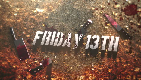 friday 13th: blood spots & grounded knives