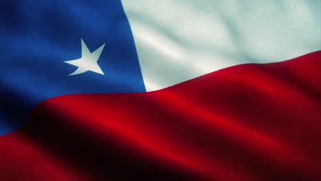 bandera de chile ondeando en el viento. bandera nacional de chile. signo de chile animación de bucle sin costuras. 4k