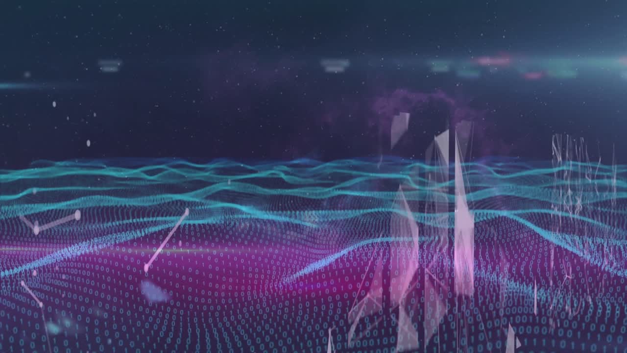 Animation of network of connections over spots