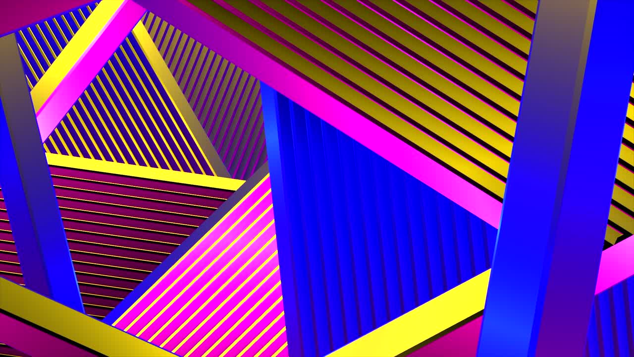 Abstract Geometric Neon Design