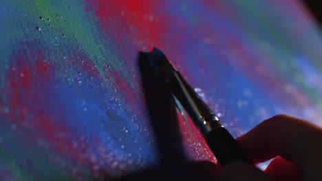abstract painting in progress