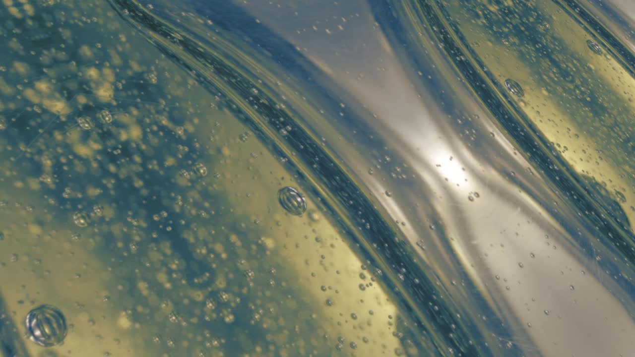 Abstract of green liquid style background slowly moving