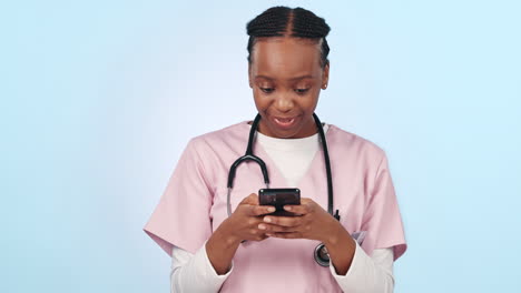 doctor, woman and phone success