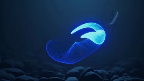 glowing underwater creature