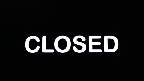 Typing-some-letters-in-boldface-and-upper-case-to-form-the-word-closed