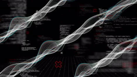 animación de la red de conexiones y procesamiento de datos