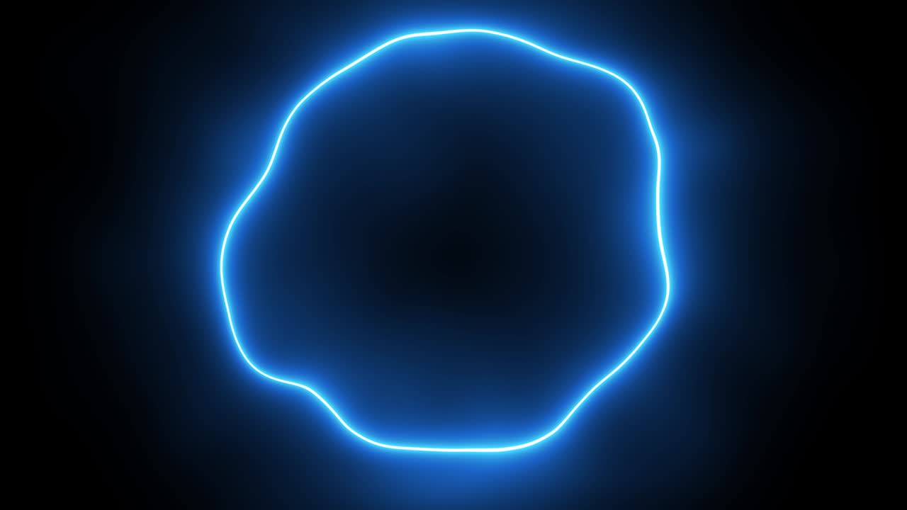 distorsión del círculo de neón animación brillante gráficos de movimiento