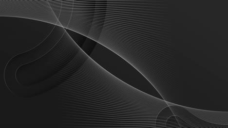 animation of white lines and black shapes on black background