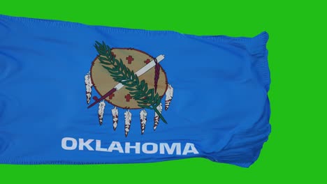 bandera de oklahoma en pantalla verde. perfecto para su propio fondo usando pantalla verde. renderización 3d